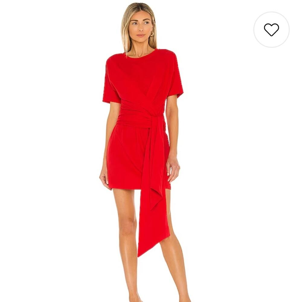 L'Academie The Nani Mini Dress in Red Orange Sz L